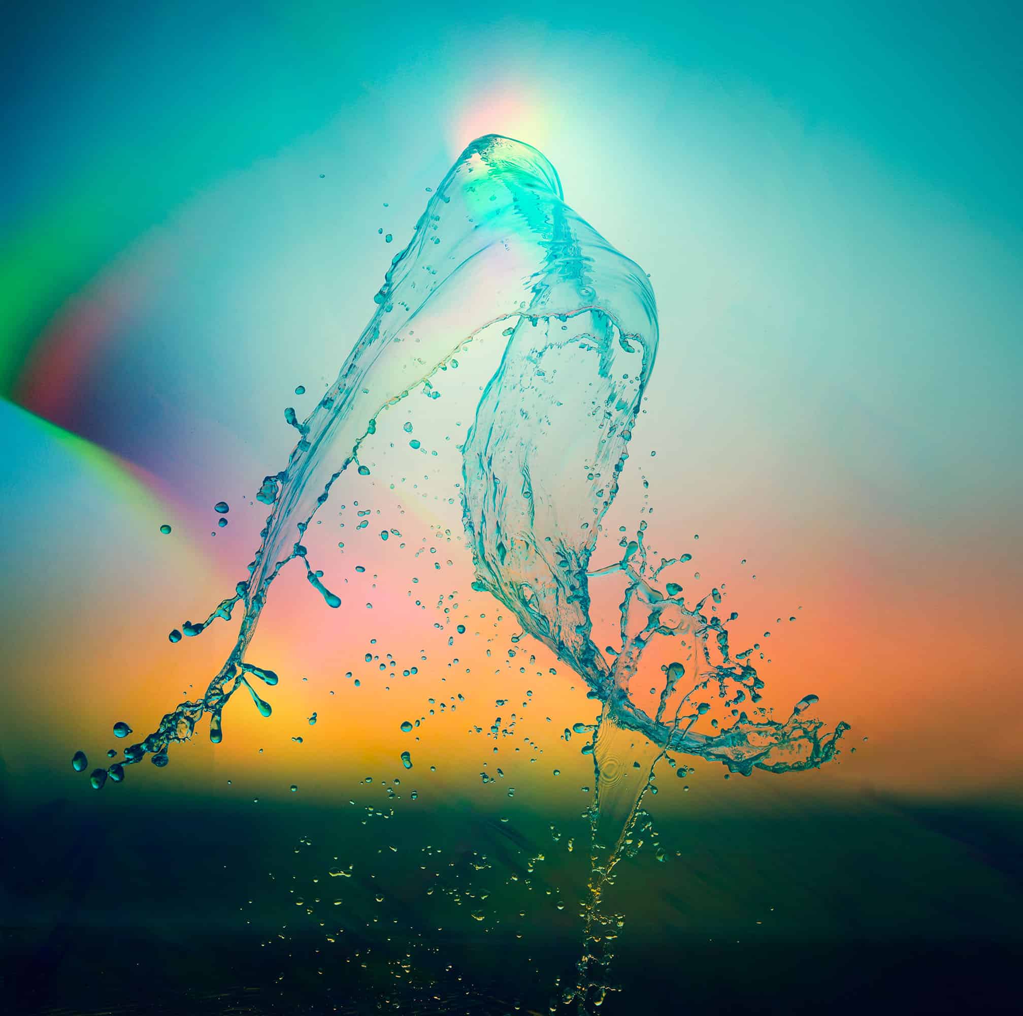 Rainbow Prism Liquid Splash Cicada