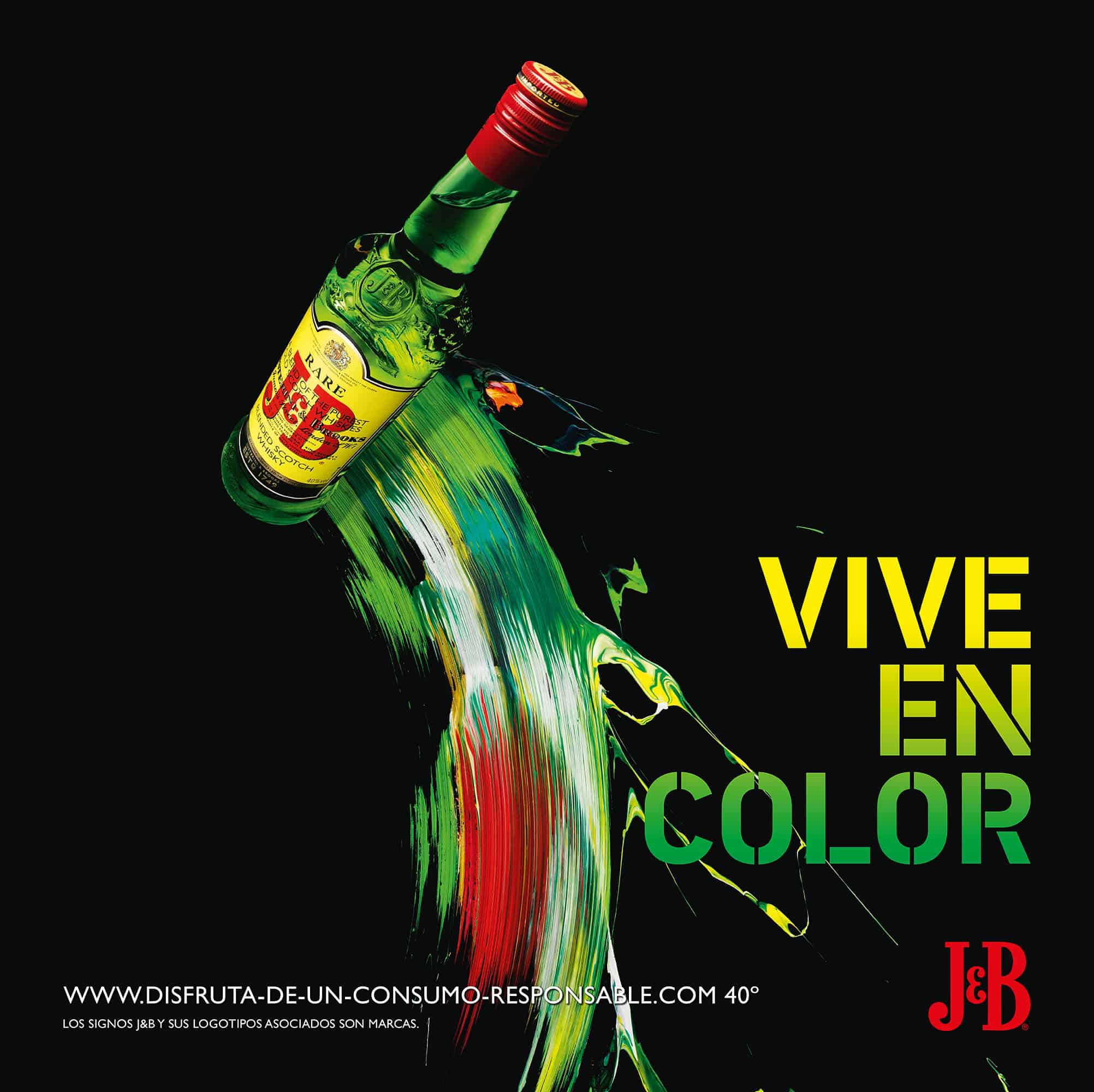 Advertising J&B Scotch Whisky Vive En Color Flash