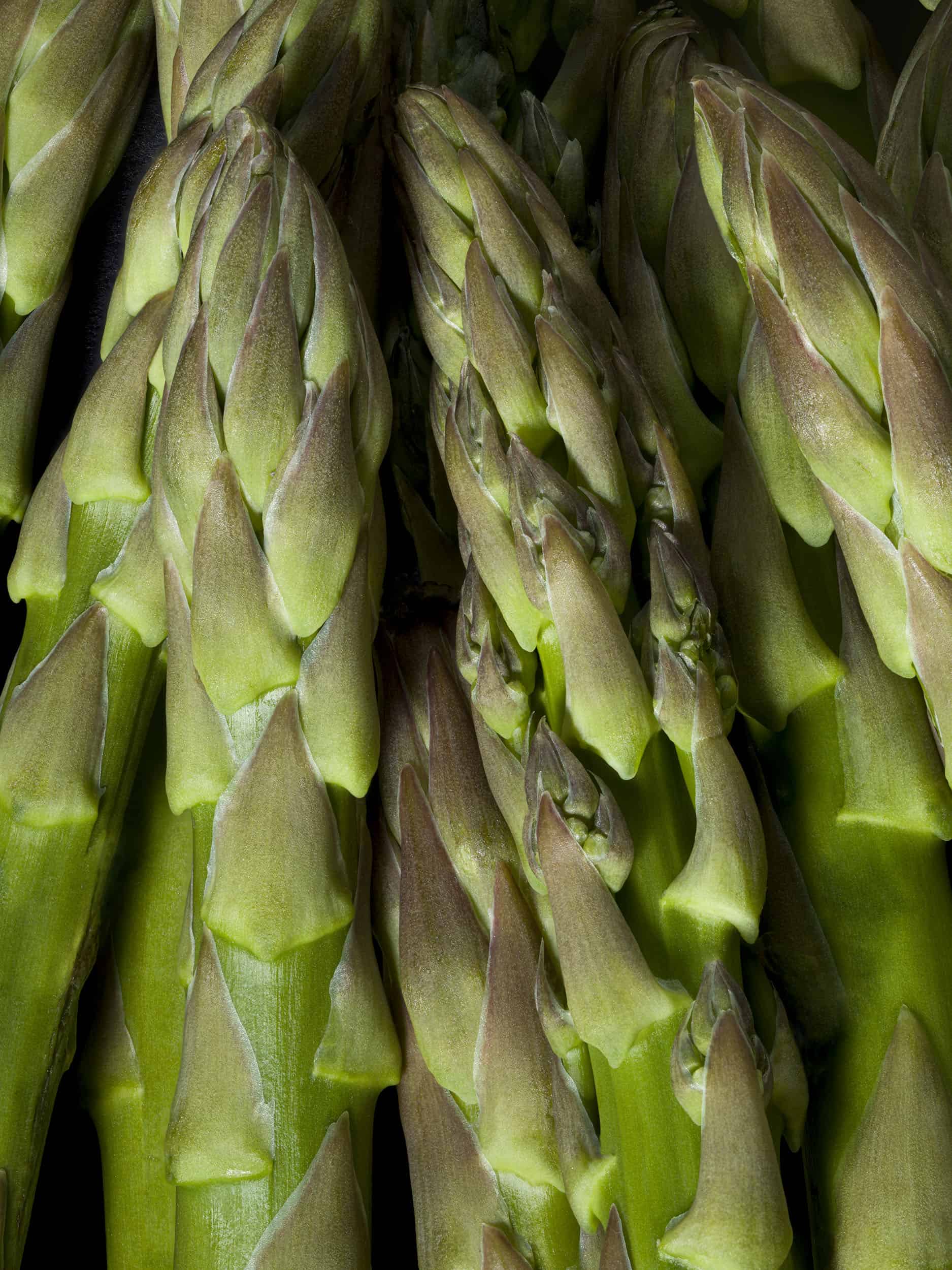 Macro image of asparagus by London food photographer Jonathan Knowles