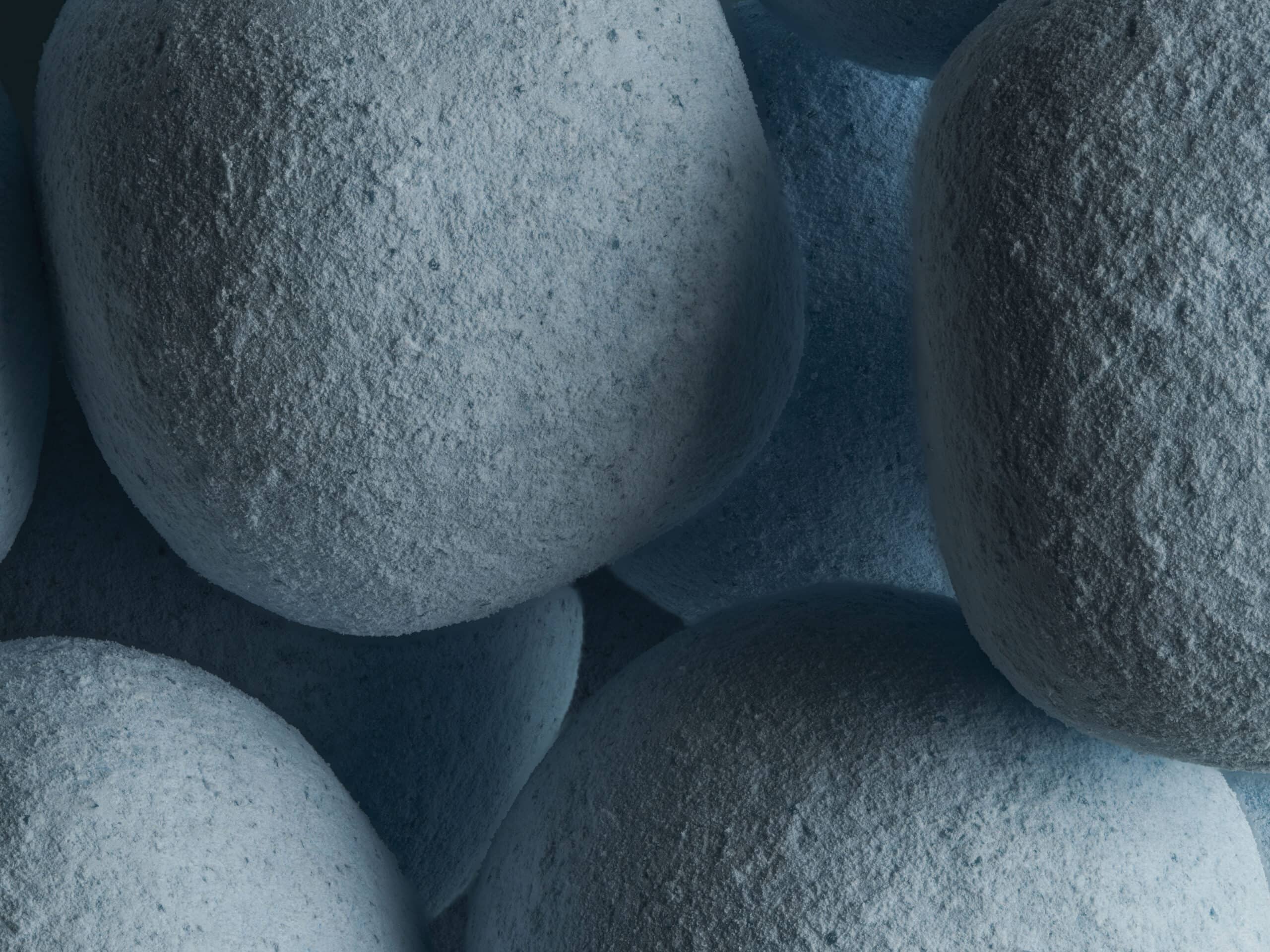 Close-up image of blue bon bon sweets taken by macro photographer Jonathan Knowles