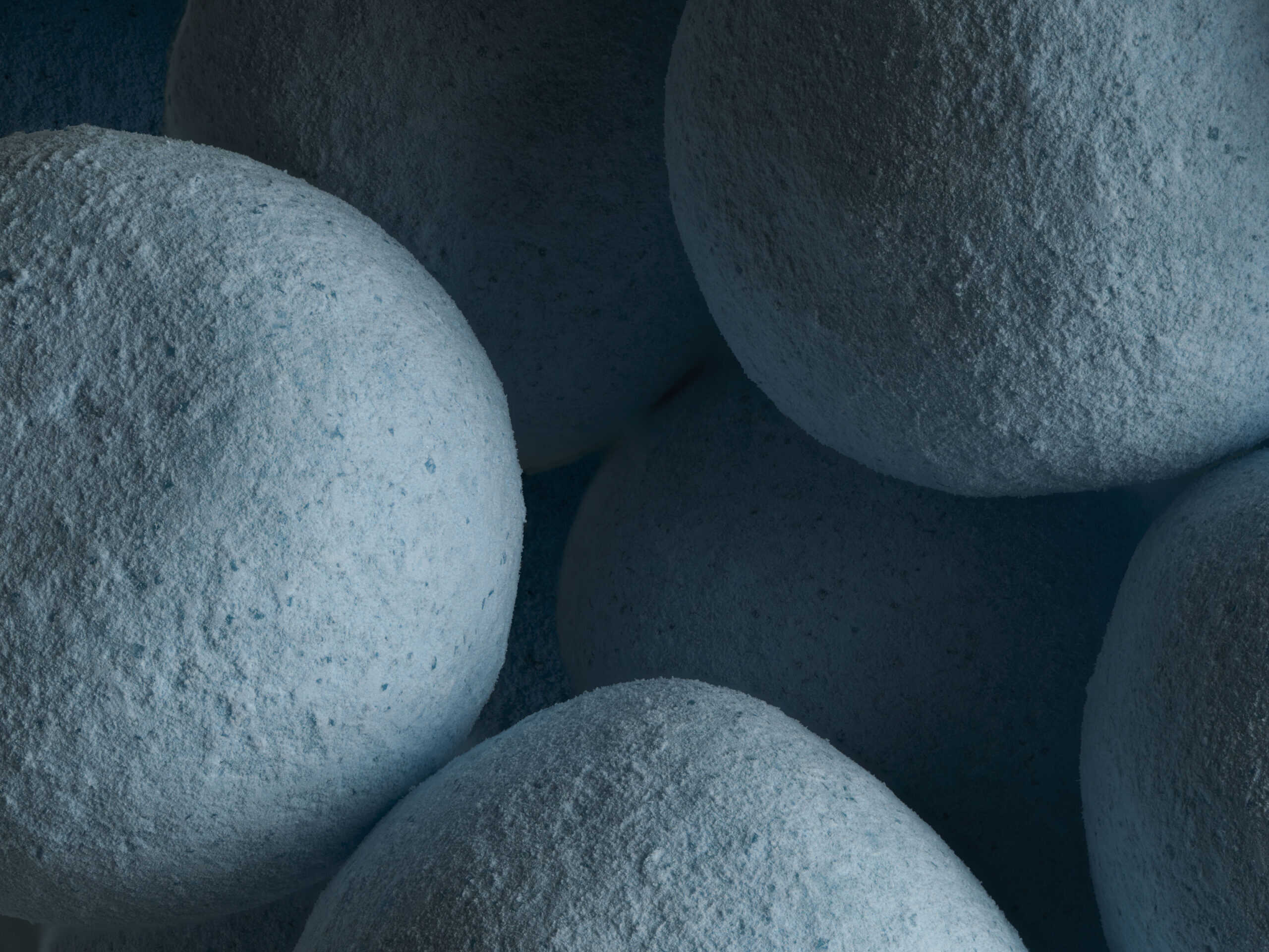 Macro image of blue bon bon sweets by macro food photographer Jonathan Knowles