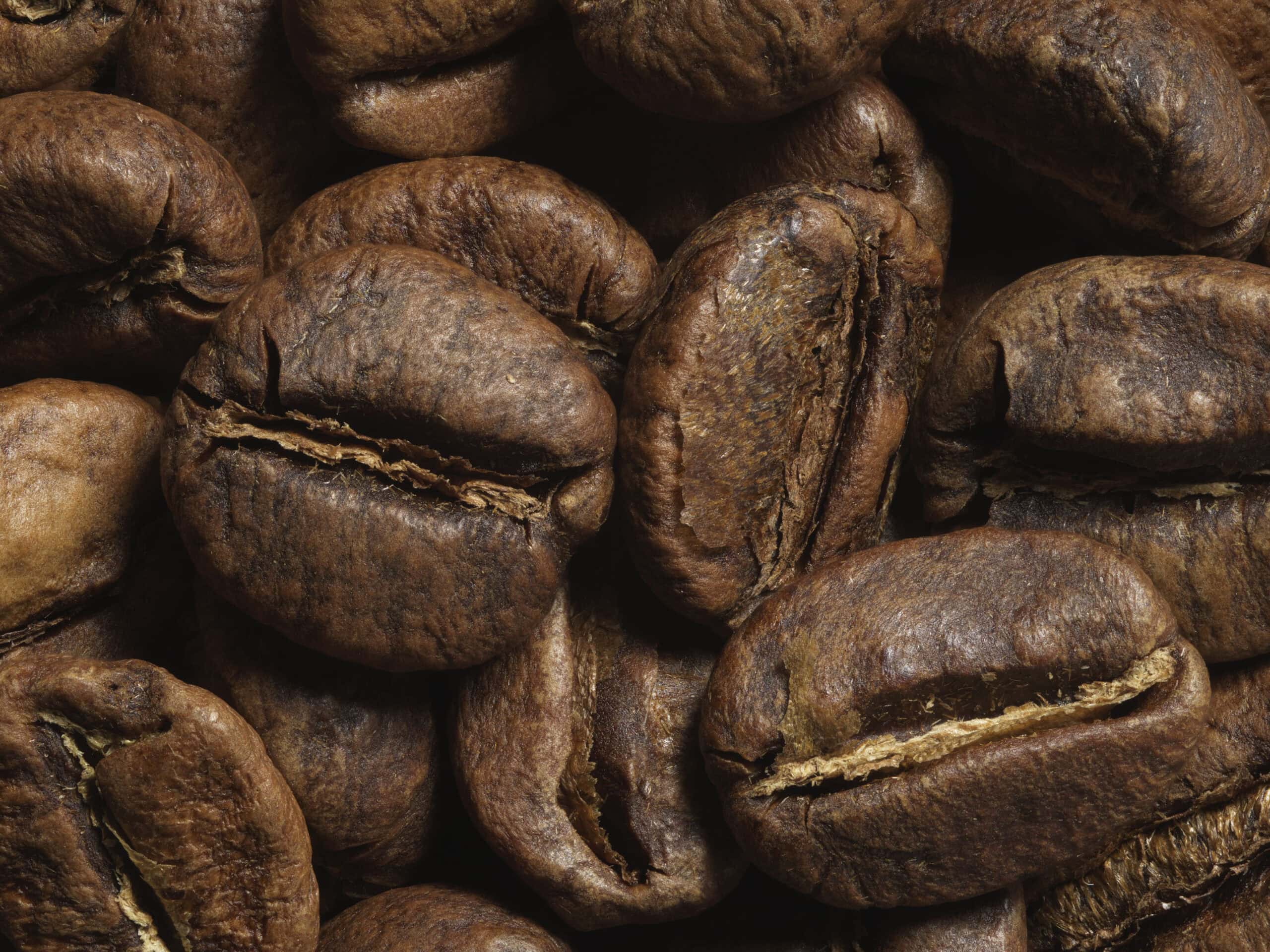 Macro image of coffee beans