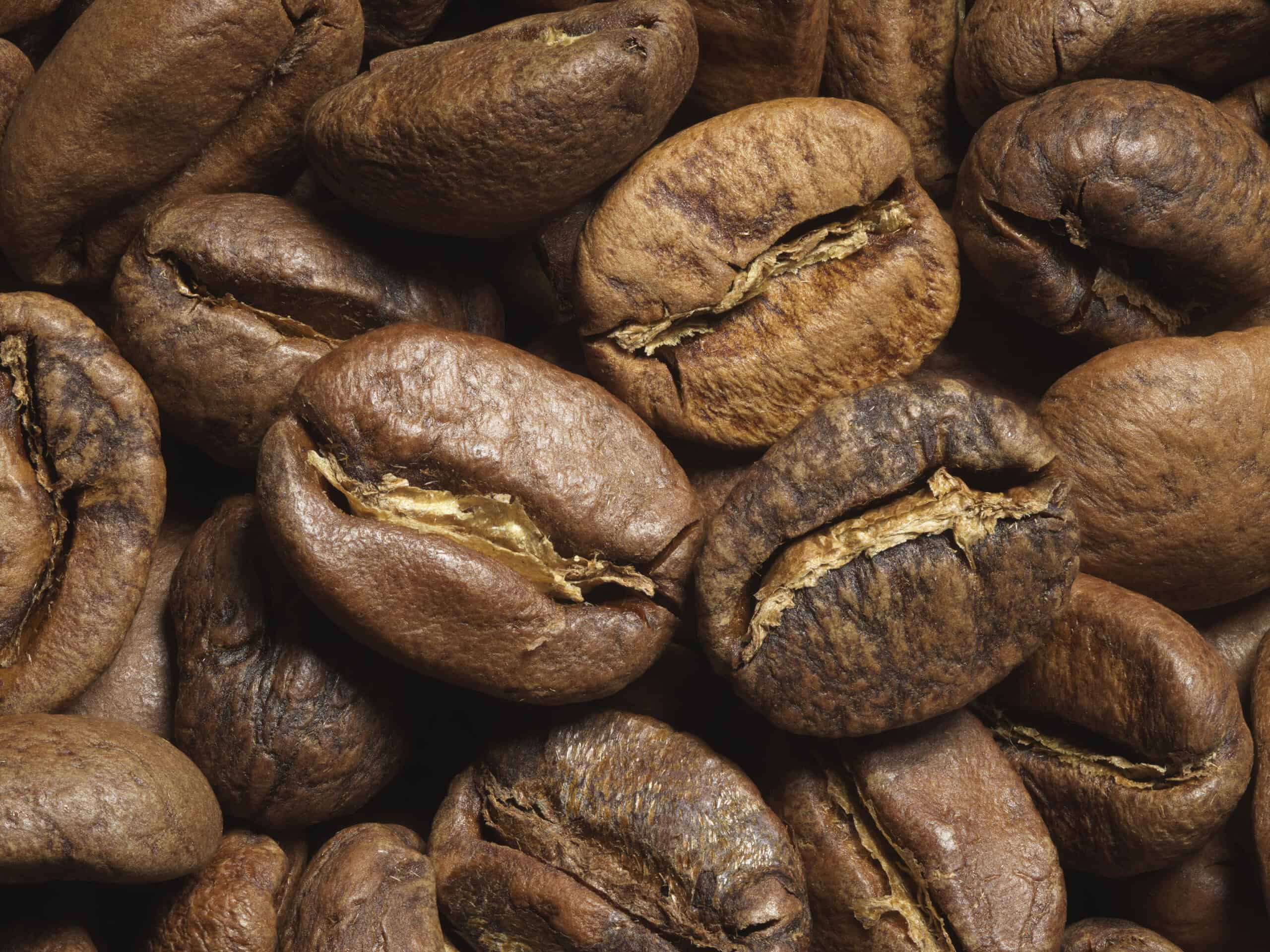 Macro image of coffee beans