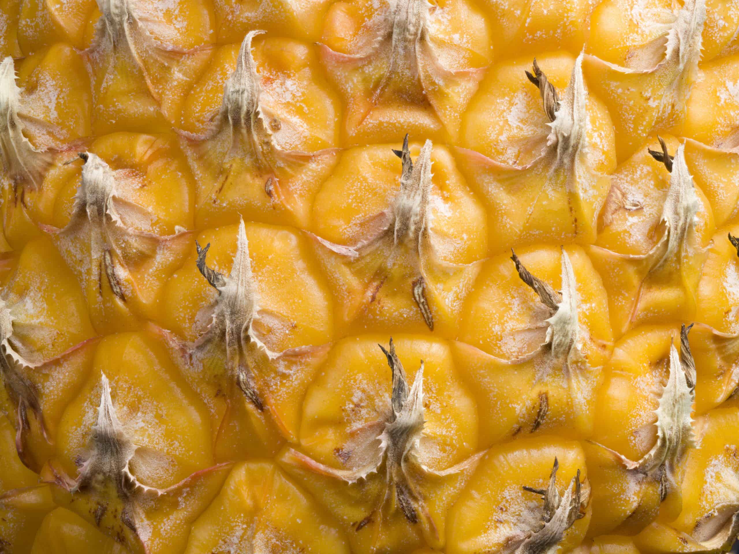 Macro image of a pineapple