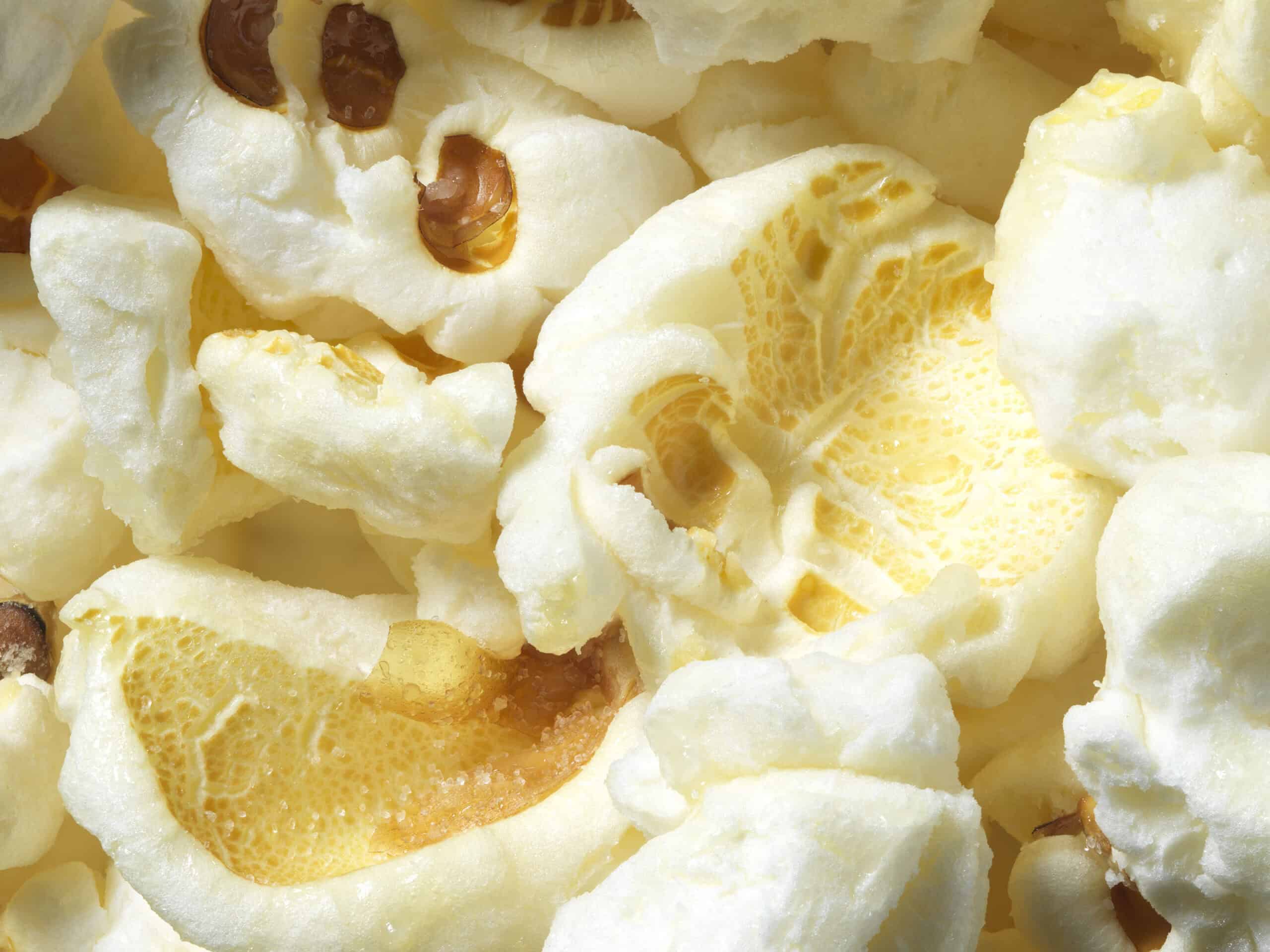 Macro image of popcorn taken by food photographer Jonathan Knowles