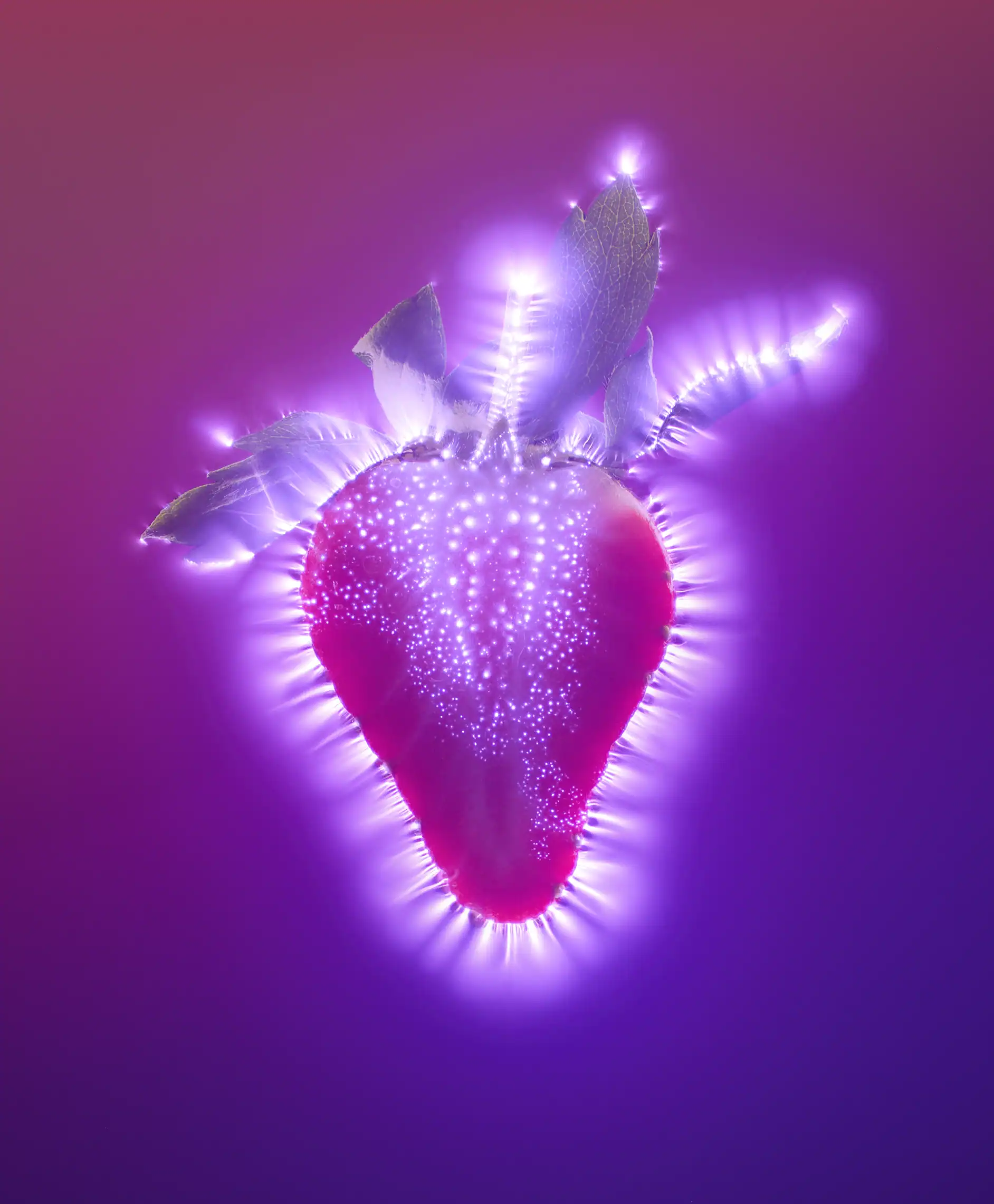 Kirlian fruit by food photographer Jonathan Knowles